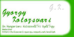 gyorgy kolozsvari business card